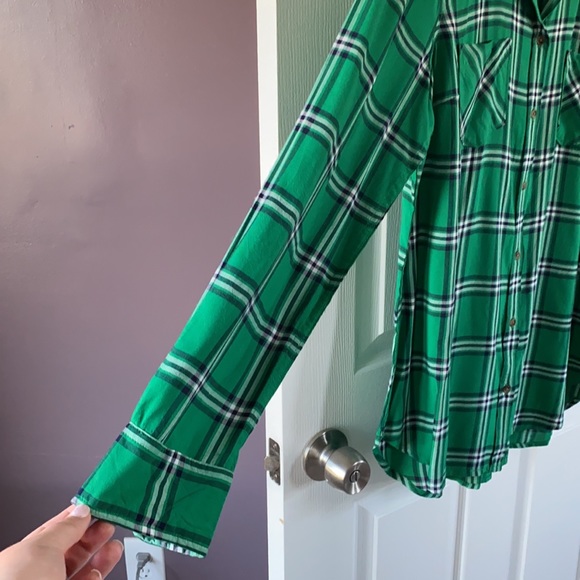Green plaid longsleeve shirt size L - Picture 4 of 7